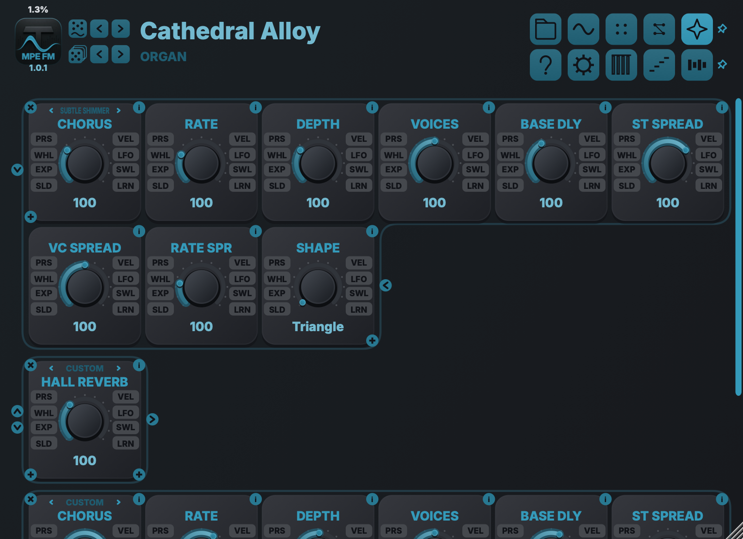 Tupos MPE FM — Effects chain
