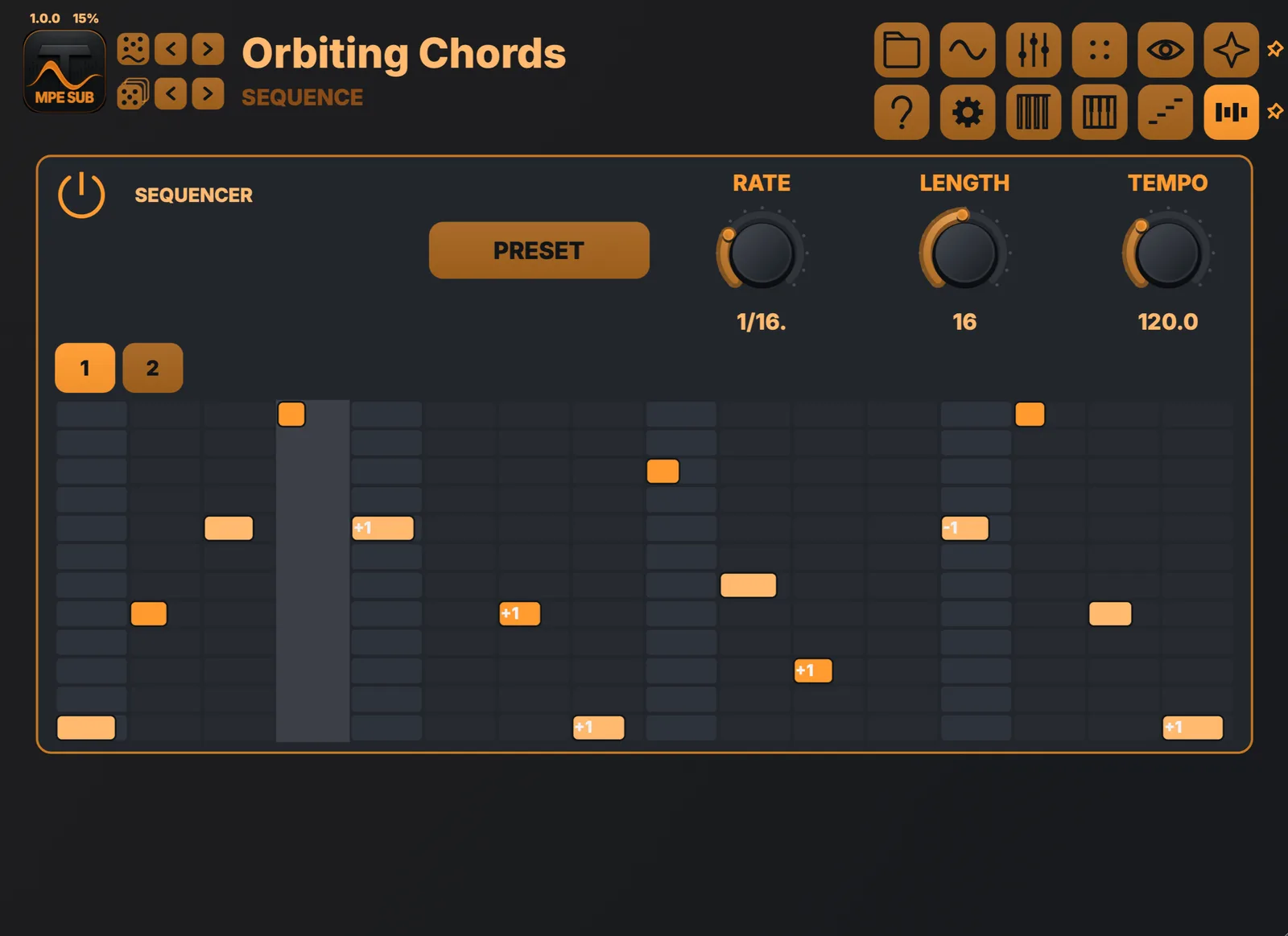 Tupos MPE Subtractive — Sequencer